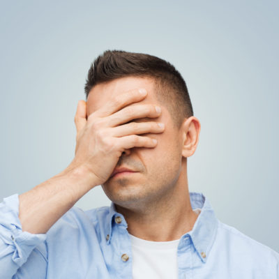 Insane media relations is doing the same thing over and over again and expecting the same results - even if it is not working. Face palm image used in blog post by Good Business Consulting, PR firm in Sydney.